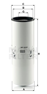 Фильтр масляный WP12001 Mann-Filter WP 12 001 MANN FILTER