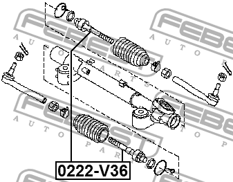 тяга рулевая!\ Nissan Skyline V36 06-14 0222-V36 FEBEST
