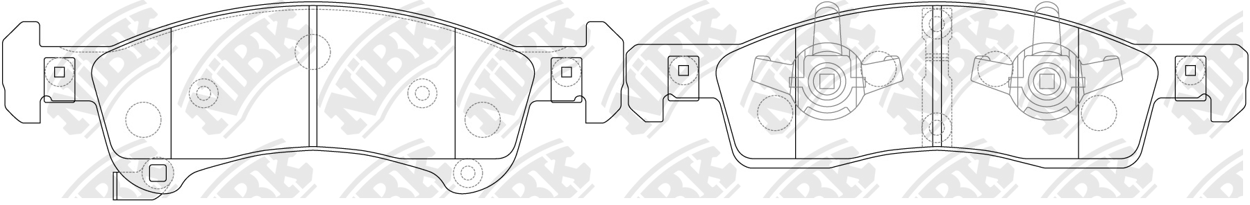 Колодки тормозные FORD Expedition (96-) передние (4шт.) NIBK PN0416 NIBK