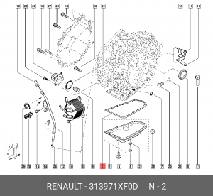 Прокладка 313971XF0D 313971XF0D RENAULT