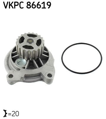 помпа! 20z\ Audi 100/A6, VW LT/Transporter 2.4D/2.5TDi 90> VKPC86619 SKF