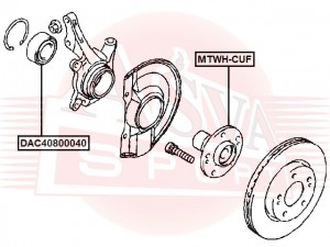 ПОДШИПНИК СТУПИЧНЫЙ ПЕРЕДНИЙ (40x80x40) DAC40800040 DAC40800040 ASVA