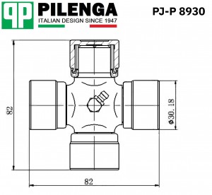 Крестовина карданного вала 30.17x82 IVECO DAILY PJ-P8930 PJP8930 PILENGA