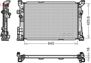 Радиатор двигателя DRM17096 DENSO