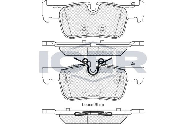 182193 колодки дисковые задние!\ BMW F45/F46/X1/I01, Mini Clubman(F54)/Countryma 182193 ICER