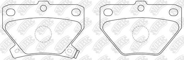 Колодки тормозные TOYOTA Corolla (99-),Yaris (99-05) задние (4шт.) NIBK PN1454 NIBK