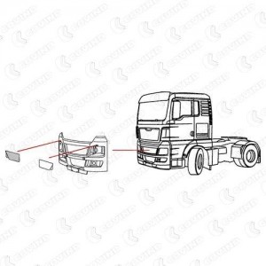 заглушка бампера !правая \MAN TG-S TGX98 COVIND