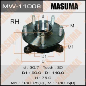 к-кт подшипника ступицы передней!\ LEXUS IS/GS, Toyota Crown/Mark X 4WD MW-11008 MASUMA