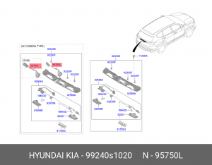 КАМЕРА ЗАДНЕГО ВИДА, НЕ ЗАПИСЫВАЮЩАЯ 99240-S1020 99240S1020 HYUNDAI KIA