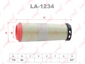 Фильтр воздушный MERCEDES C (W203) (2.0/2.2CDI) LYNX LA-1234 LYNXAUTO