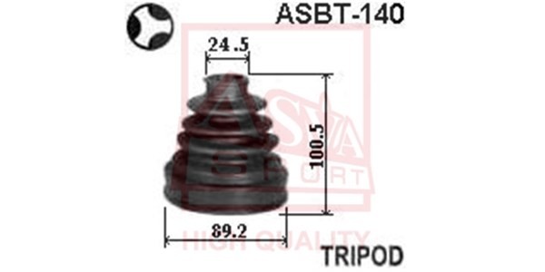 Пыльник ШРУСа внутр. [12] ASBT140 ASBT-140 ASVA