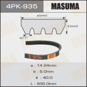 ремень поликлиновой!4PK935\ Mitsubishi Eclipse/Galant 4PK-935 MASUMA