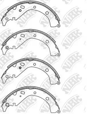 Колодки тормозные TOYOTA Matrix (01-04) задние барабанные (4шт.) NIBK FN2358 NIBK