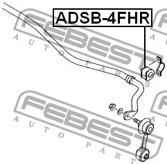 Втулка стабилизатора задняя AUDI A6 ALLROAD 06-11, A6 AVANT 05-11, A8 (4E) ADSB- ADSB-4FHR FEBEST