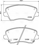 Колодки торм. Kia Ceed (12-)/Hyundai i30 (16-) диск. перед. т/с Bosch R15 (PF 22 PF2208 TRIALLI