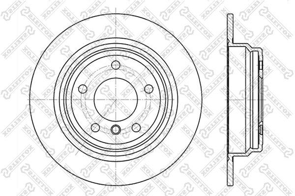 Диск тормозной BMW 5 (E39) (95-03) задний (1шт.) STELLOX 6020-1537-SX STELLOX