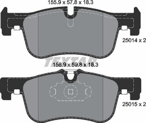 Колодки тормозные BMW 1 (F20,F21) передние (4шт.) TEXTAR 2501401 TEXTAR