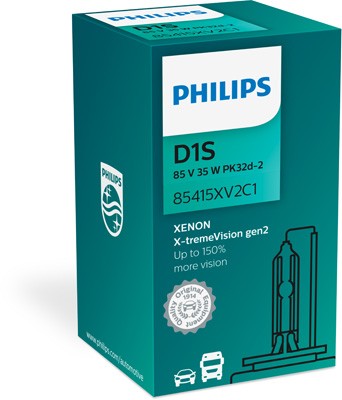Лампа ксеноновая D1S 35W +150% PK32d-2 4800K Xenon X-Treme Vision Gen2 PHILIPS 85415XV2C1 PHILIPS