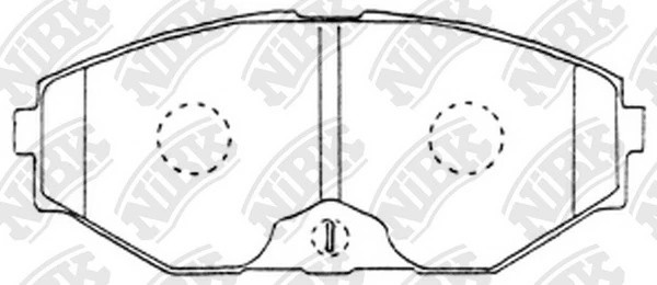 Колодки тормозные NISSAN Maxima (00-06) передние (4шт.) NIBK PN2261 NIBK