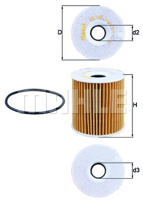Фильтр масляный VOLVO S60,S80,XC70 (00-),XC70 2 (07-),V70 2 (00-) MAHLE OX149D MAHLE KNECHT