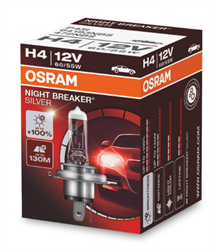 Лампа 12V H4 60/55W P43t +100% Night Breaker Silver OSRAM 64193NBS OSRAM