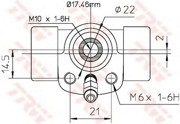 Цилиндр колесный VW GOLF III BWC107 BWC107 TRW