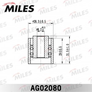 Ролик ремня ГРМ AUDI A4/ VW GOLF 3 /VW PASSAT 1.7D/1.9D (INA 532012210) AG02080 AG02080 MILES