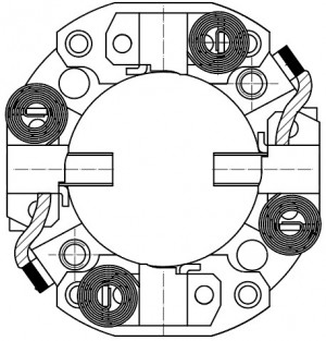 Узел щеточный стартера для а/м BMW X5 E53 (01-)/5 E60 (02-)/7 E65 (02-) 3.0D (VB VBS 2633 START VOLT