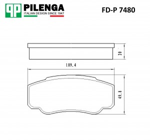 Колодки тормозные диск.задние BOXER, DUCATO, JUMPER FD-P7480 FDP7480 PILENGA