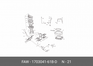 Чехол рычага КПП FAW 3250,J6 (6х6) OE 170304161BD FAW