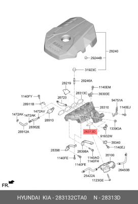 283132CTA0 ПРОКЛАДКА КОЛЛЕКТОРА 283132CTA0 HYUNDAI