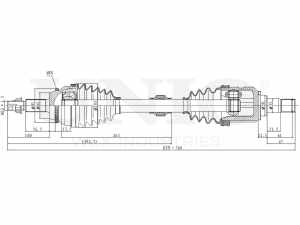 Привод в сборе передний левый CVJ-10121 UNIO