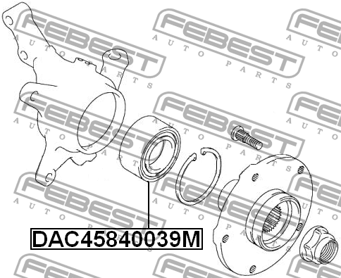 Подшипник ступицы DAC45840039M DAC45840039M FEBEST