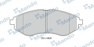 Колодки тормозные CHEVROLET Aveo передние (4шт.) MANDO MBF015186 MANDO