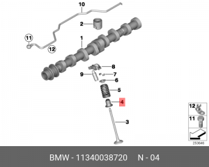 Колпачок BMW 3 (E90) маслоотражательный OE 11 34 0 038 720 BMW