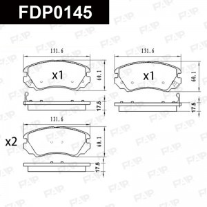 FDP0145 колодки дисковые! передние\ Hyundai Sonata IV 2.0i/2.7 01>/Coupe GK all  FDP0145 FAP