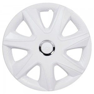 Колпаки колесные 15 Джой, белый глянец, хром кольцо, компл. 2 шт. (AWCC-15-34) AWCC-15-34 AIRLINE