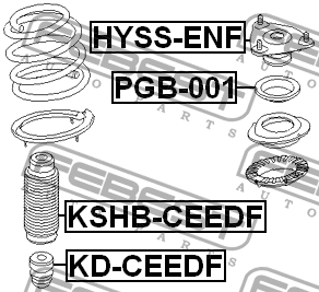 Пыльник переднего амортизатора KSHB-CEEDF KSHB-CEEDF FEBEST