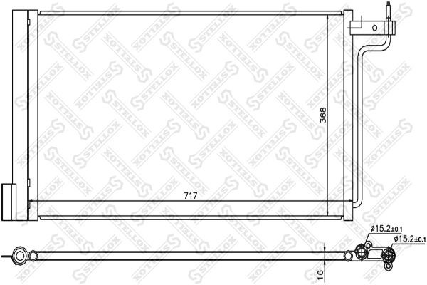 радиатор кондиционера!\ Ford Focus C-MAX 1.6i 16V 10>МКПП 10-45739-SX STELLOX