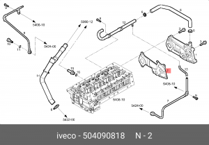 прокладка теплообменника! (м)\IVECO 504090818 IVECO