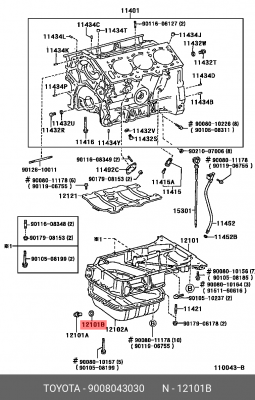 Прокладка 90080-43030 90080-43030 TOYOTA