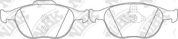Колодки тормозные FORD Focus (98-04) передние (4шт.) NIBK PN0337 NIBK