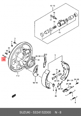 Штифт тормозной (10005030/080520/0126897 ЯПОНИЯ) SUZUKI 5324152D00 SUZUKI