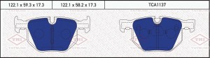 колодки дисковые задние!\ BMW 5(E60) 03> TCA1137 TATSUMI