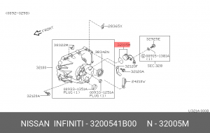 ДАТЧИК КОРОБКИ ПЕРЕКЛЮЧЕНИЯ ПЕРЕДАЧ. 32005-41B00 NISSAN