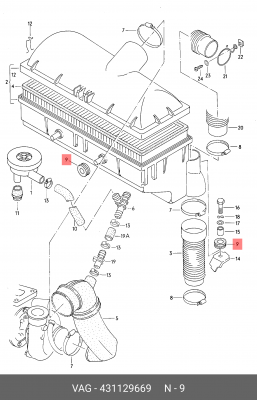 кольцо уплотнительное!\ VAG 431 129 669 VAG