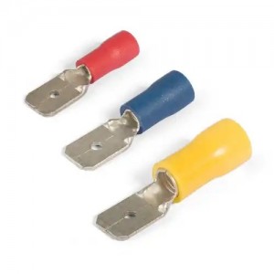 Клемма (папа) 4.8мм под провод 2.5 кв.мм с изоляцией ПВХ КВТ 85159 KVT