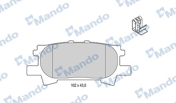Колодки тормозные дисковые зад MPT50 MANDO