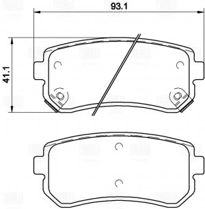 Колодки торм. Hyundai Accent III (05-)/Kia Rio II (05-) диск. зад. (керам.) (PF  PF0874CR TRIALLI