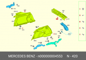 Болт крепежный MB /с голокой Torx /M6x20mm MERCEDES-BENZ N000000 004553 N 000000 004553 MERCEDES BENZ